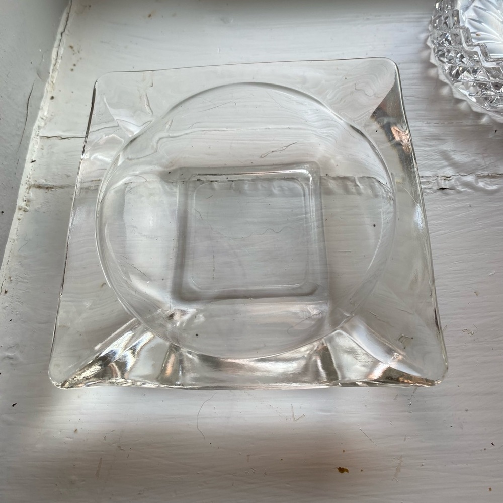 Clear Glass Ashtray